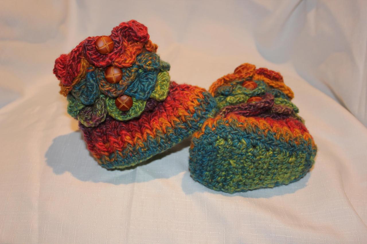 Made TO ORDER/Handmade Crochet RAINBOW Baby Crocodile ...